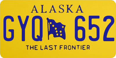 AK license plate GYQ652