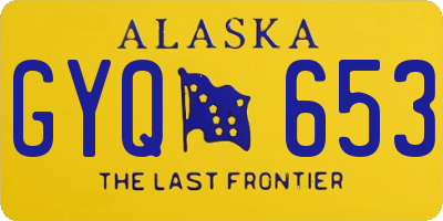 AK license plate GYQ653