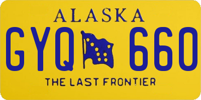AK license plate GYQ660