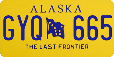 AK license plate GYQ665