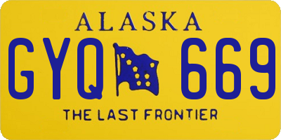 AK license plate GYQ669