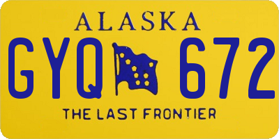AK license plate GYQ672