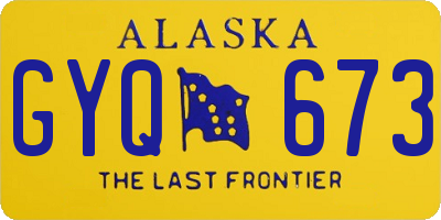 AK license plate GYQ673