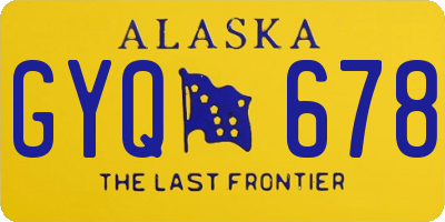 AK license plate GYQ678