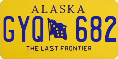 AK license plate GYQ682