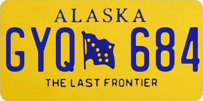 AK license plate GYQ684