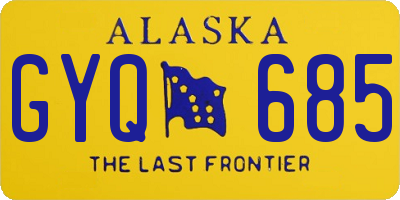 AK license plate GYQ685