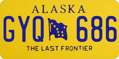 AK license plate GYQ686