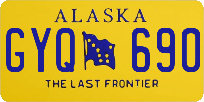AK license plate GYQ690