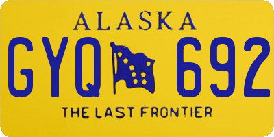 AK license plate GYQ692