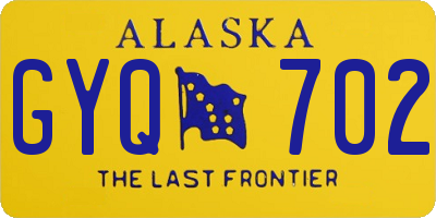 AK license plate GYQ702