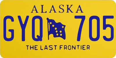 AK license plate GYQ705