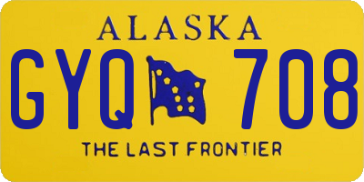 AK license plate GYQ708