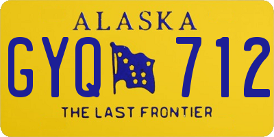 AK license plate GYQ712