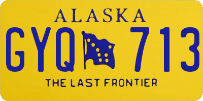 AK license plate GYQ713