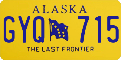 AK license plate GYQ715