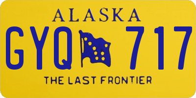 AK license plate GYQ717