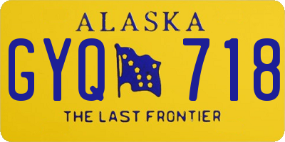 AK license plate GYQ718