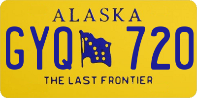 AK license plate GYQ720