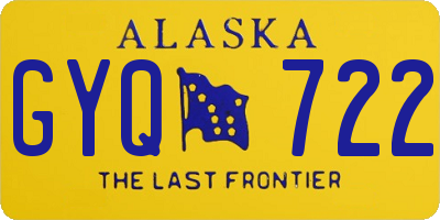 AK license plate GYQ722