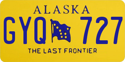 AK license plate GYQ727