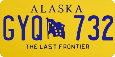 AK license plate GYQ732