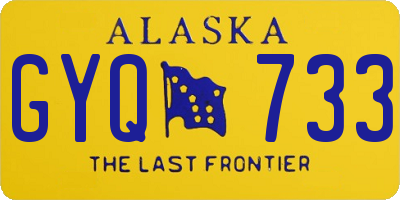 AK license plate GYQ733
