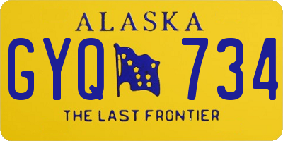 AK license plate GYQ734