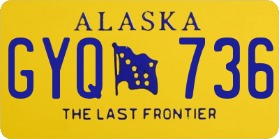 AK license plate GYQ736