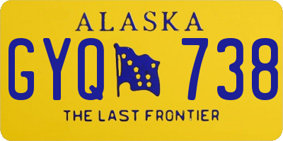 AK license plate GYQ738