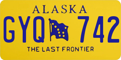 AK license plate GYQ742