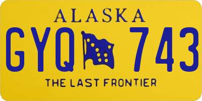 AK license plate GYQ743