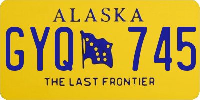 AK license plate GYQ745