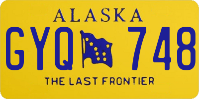 AK license plate GYQ748