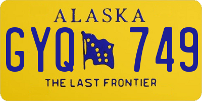 AK license plate GYQ749
