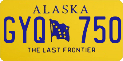 AK license plate GYQ750
