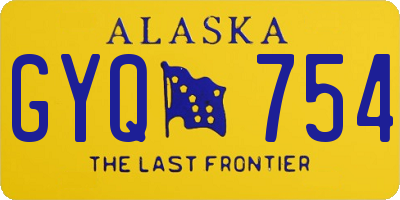 AK license plate GYQ754