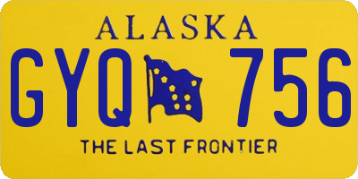 AK license plate GYQ756
