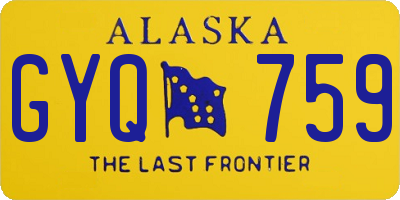 AK license plate GYQ759