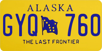 AK license plate GYQ760