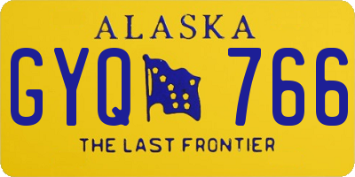 AK license plate GYQ766
