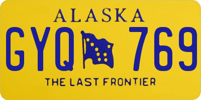 AK license plate GYQ769