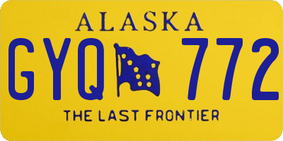 AK license plate GYQ772