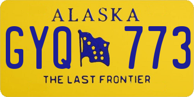AK license plate GYQ773