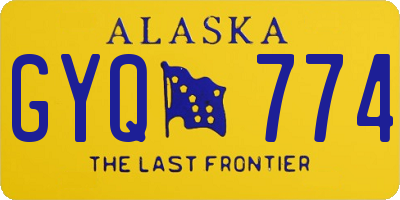 AK license plate GYQ774