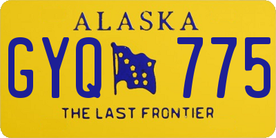 AK license plate GYQ775