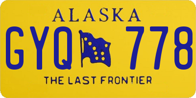 AK license plate GYQ778