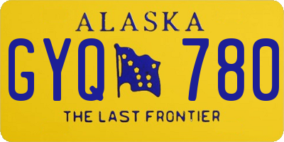 AK license plate GYQ780