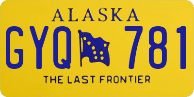 AK license plate GYQ781