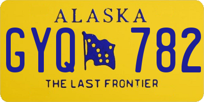 AK license plate GYQ782